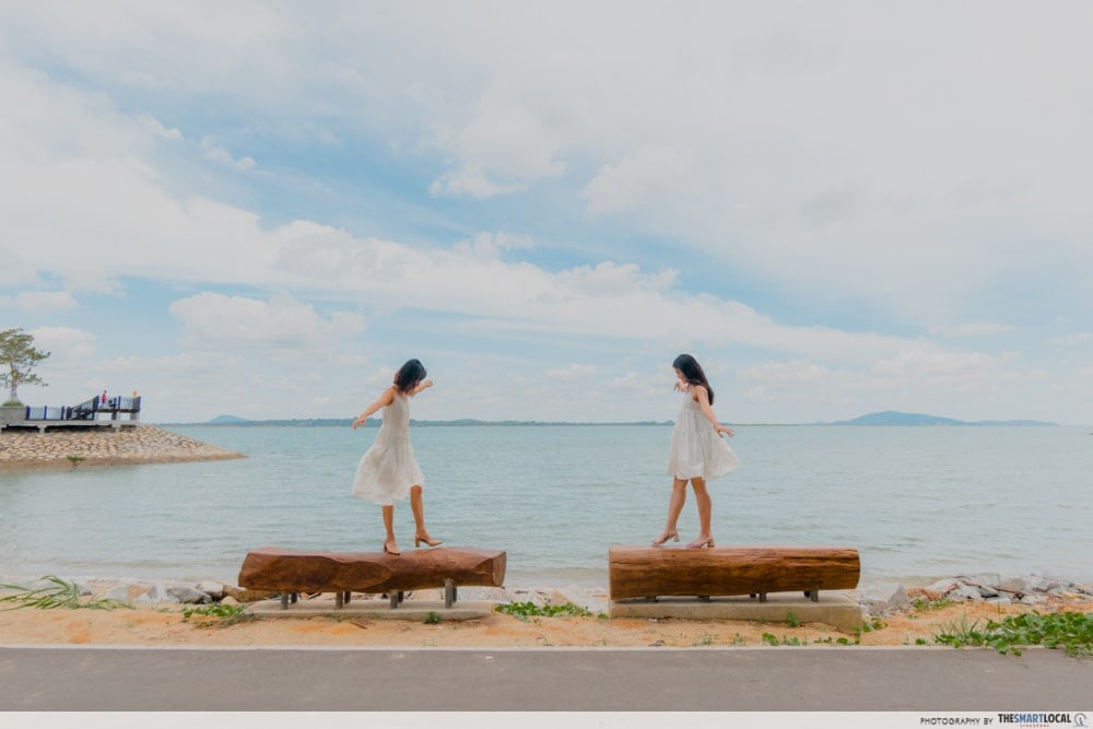 log benches