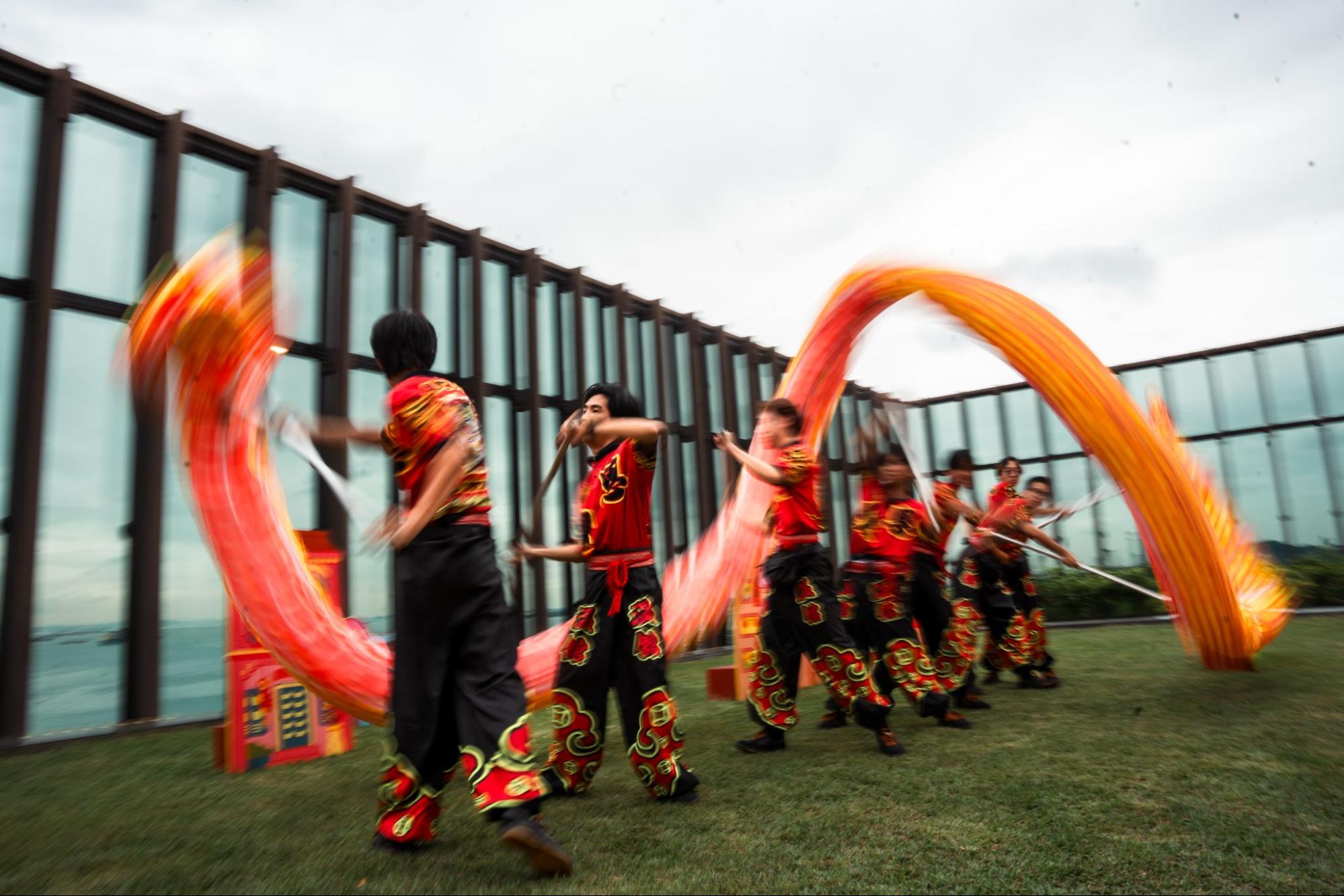 LED Snake dance - singapore chinese cultural centre cny